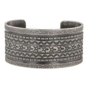 Monty Claw Award Winning Navajo Tufa Cast Cuff Bracelet
