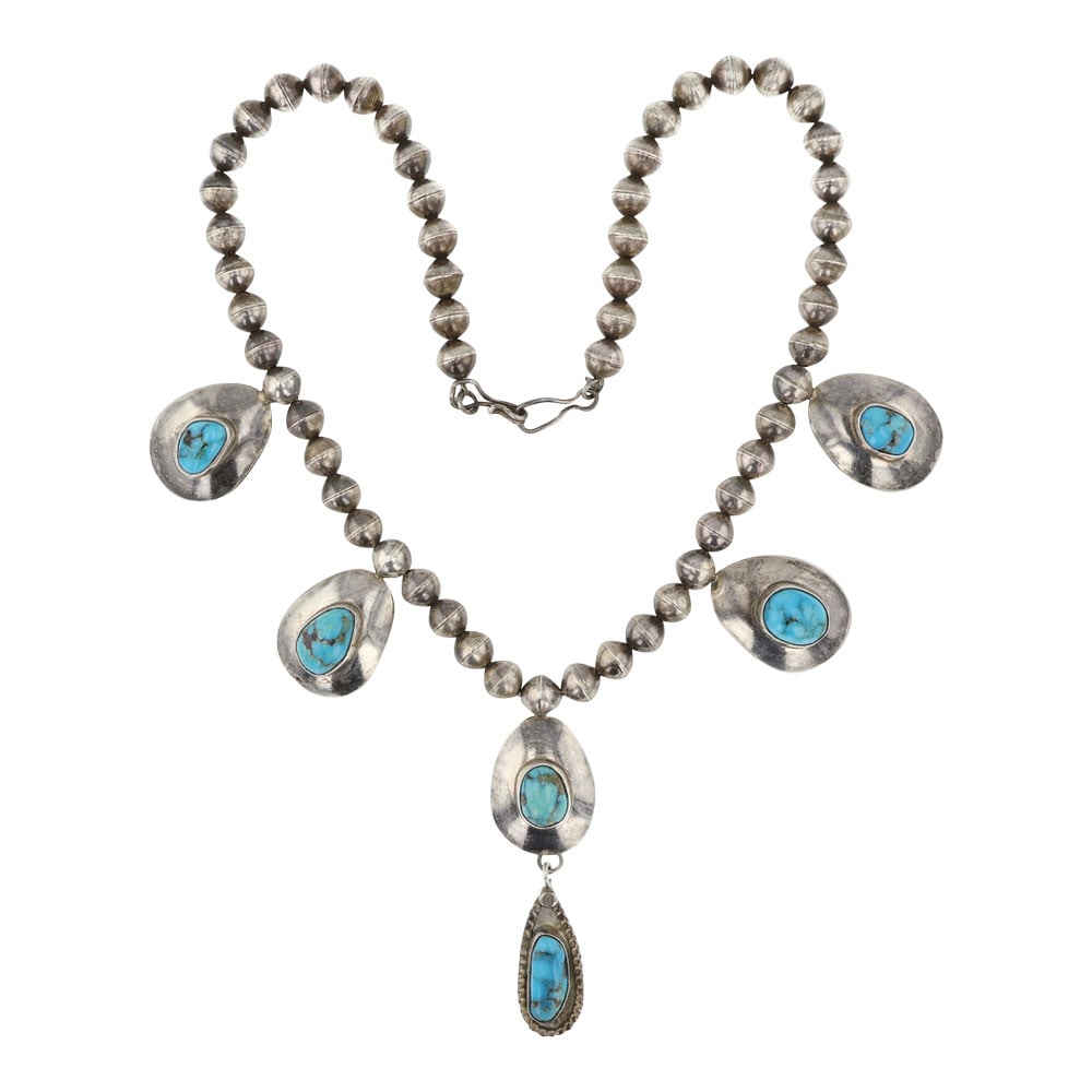 Vintage Navajo Nevada Turquoise Necklace (1 of 3)