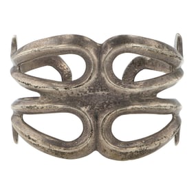 Vintage Navajo Sandcast Cuff Bracelet