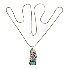 Vintage Navajo Blue Ridge Turquoise Necklace