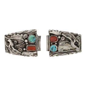 Navajo Turquoise & Coral Watch Tips