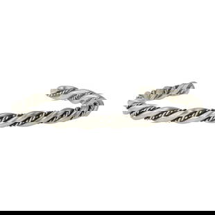 Navajo Plain Silver Twist Wire Bracelet: Sterling Silver | | Navajo Plain Silver Twist Wire Bracelet | Navajo Native American Southwest Indian Jewelry | Good (no breaks or damages) | Approximate Weight: 18 Grams | Bracelet: 5" inner, 1"
