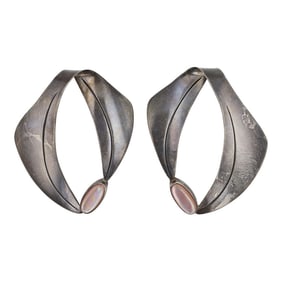 Navajo Pink Mussel Shell Earrings