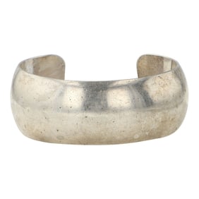 Vintage Navajo Plain Silver Cuff Bracelet