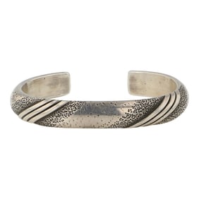 Navajo Plain Silver Cuff Bracelet