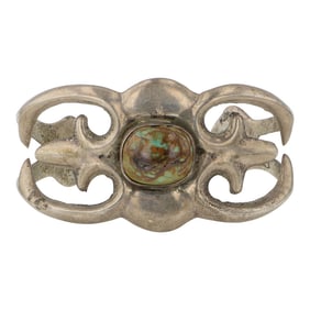 Vintage Navajo Nevada Turquoise Sandcast Cuff Bracelet