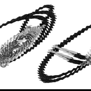 Emerson Kinsel Navajo Plain Silver Horse Bolo: Sterling Silver | | Emerson Kinsel Navajo Plain Silver Horse Bolo | Navajo Native American Southwest Indian Jewelry | Good (no breaks or damages) | Approximate Weight: 52 Grams | Bolo Tie: 18"