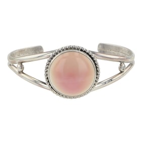 Ray Bennett Navajo Pink Conch Bracelet