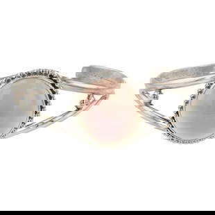 Ray Bennett Navajo Pink Conch Bracelet: Sterling Silver | Genuine Pink Mussel Shell | Ray Bennett Navajo Pink Conch Bracelet | Navajo Native American Southwest Indian Jewelry | Good (no breaks or damages) | Approximate Weight: 23 Grams