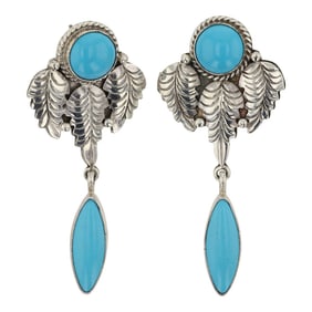 Michael Calladito Navajo Kingman Turquoise Earrings