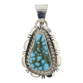 Norvin Johnson Navajo Turquoise Mountain Turquoise Pendant