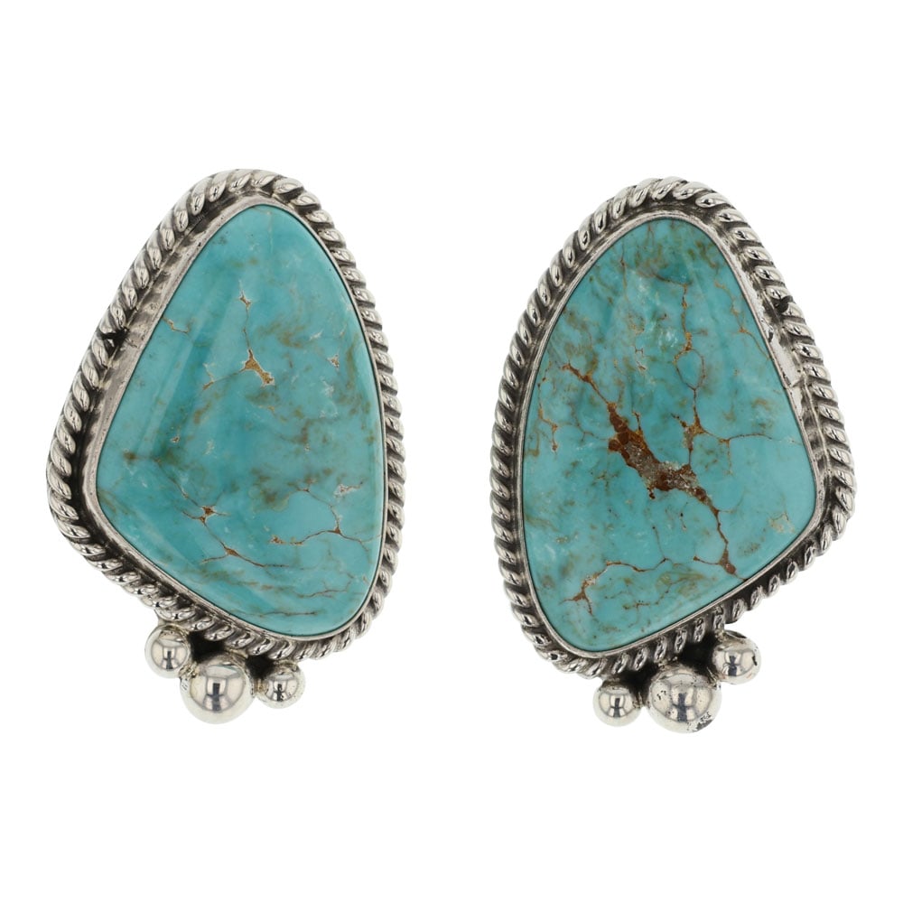 Ella Linkin Navajo Royston Turquoise Earrings (1 of 2)