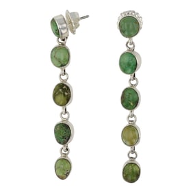 Navajo Sonoran Gold Turquoise Earrings