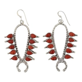 Navajo Mediterranean Corla Squash Bossom Earrings