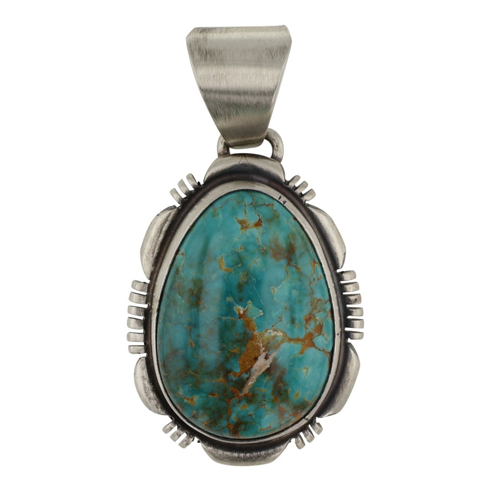 Rick Toadlena Navajo Royston Turquoise Pendant (1 of 2)