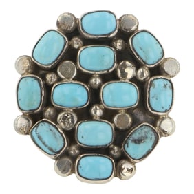 Navajo Compitos Turquoise Bubble Ring