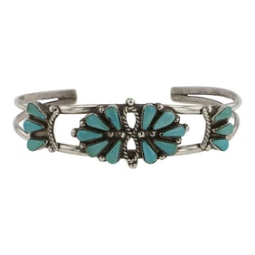 Zuni Kingman Turquoise Cuff Bracelet
