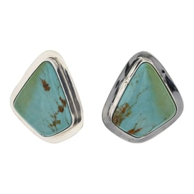 Navajo Menassa Turquoise Earrings