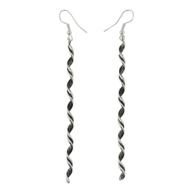 Navajo Plain Silver Swirl Earrings
