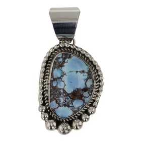 Chris Charley Navajo Golden Hill Turquoise Pendant