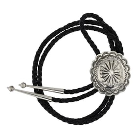 Navajo Plain Silver Bolo Tie
