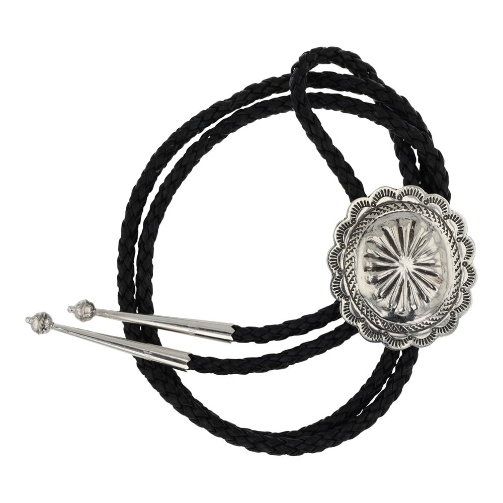 Navajo Plain Silver Bolo Tie (1 of 3)