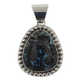 Chris Charley Navajo Carico Lake Turquoise Pendant