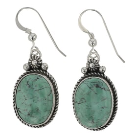 Arthur Platero Navajo Nevada Turquoise Earrings