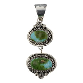 Chris Charley Navajo Sonoran Gold Turquoise Pendant