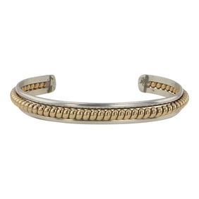 Navajo Sterling Silver & Gold Filled Cuff Bracelet