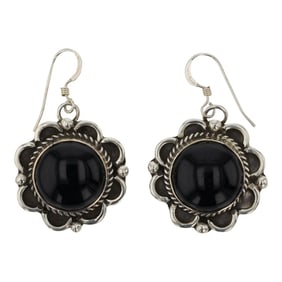Navajo Black Onyx Earrings