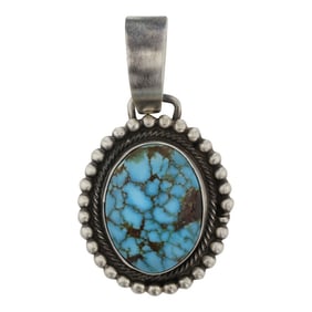 Bobby Johnson Navajo Kingman Turquoise Pendant