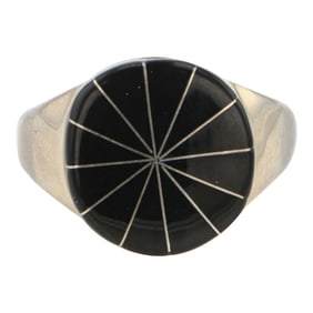 Zuni Jet Black Inlay Ring