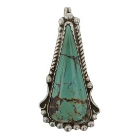 Navajo Nevada Turquoise Freeform Pendant