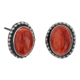 Tawney W Peace Sioux Tribe Spiny Oyster Earrings