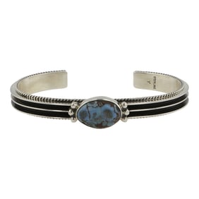 Navajo Golden Hill Turquoise Cuff Bracelet