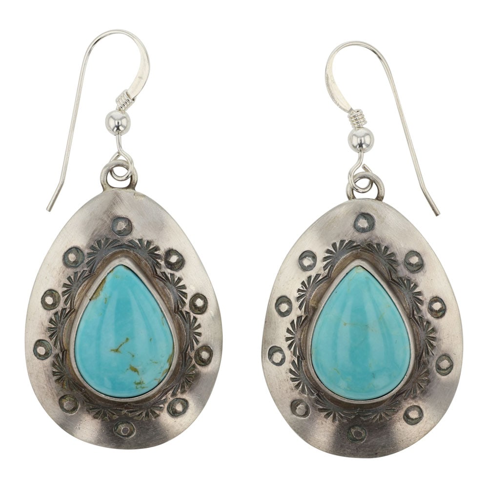 Renell Perry Navajo Compitos Turquoise Earrings (1 of 2)