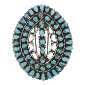 Larry Moses Begay Navajo Kingman Turquoise Hair Tie