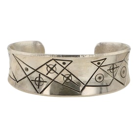 Duane Maktima Award Winning Hopi Artist Contemporary Cuff Bracelet