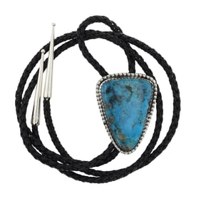 Navajo Nacozari Turquoise Bolo Tie