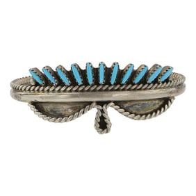 Vintage Zuni Needlepoint Sleeping Beauty Turquoise Bracelet