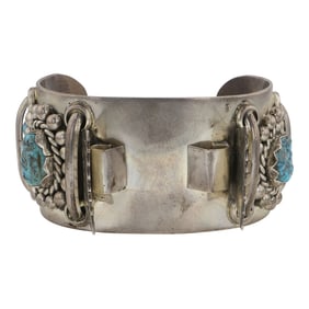 Vintage Navajo Kingman Turquoise Watch Bracelet