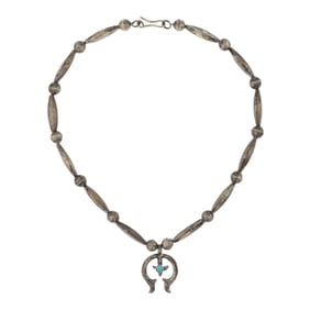 Vintage Navajo Kingman Turquoise Naja Choker