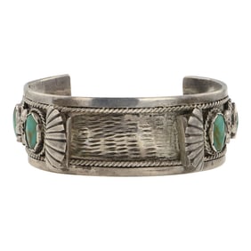 Vintage Navajo Nevada Turquoise Watch Bracelet