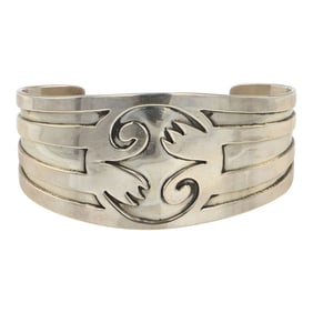 Vintage Navajo Plain Silver Cuff Bracelet