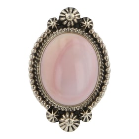 Ella Linkin Navajo Pink Conch Ring