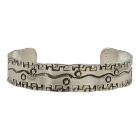 Navajo Plain Silver Cuff Bracelet