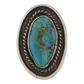 Vintage Navajo Nevada Turquoise Ring