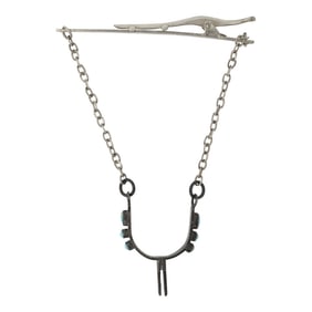 Vintage Navajo Turquoise Spur Tie Bar