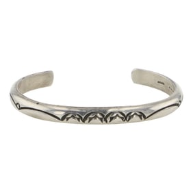 Vintage Navajo Plain Silver Cuff Bracelet
